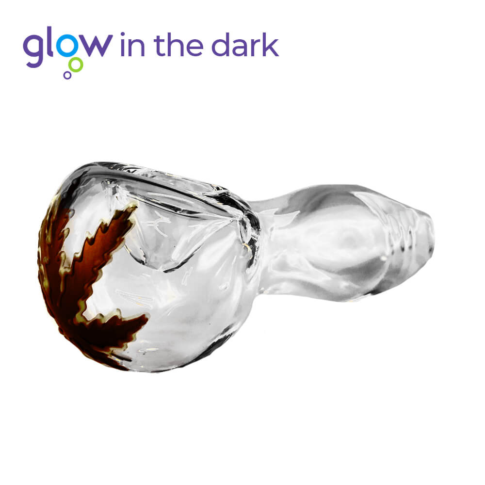 Transparent Glass Pipe Glow in The Dark 12cm