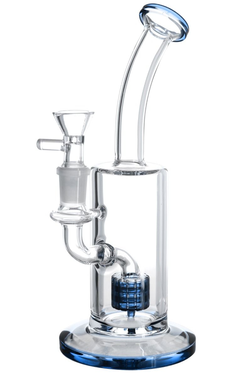 Straight Cilinder Glass Bong with Percolator 24 cm Assorted colours
