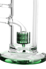 Straight Cilinder Glass Bong with Percolator 24 cm Assorted colours
