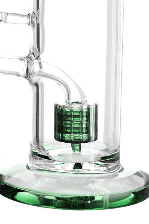 Straight Cilinder Glass Bong with Percolator 24 cm Assorted colours