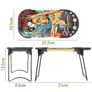 Large Metal Rolling Tray Cone Loader & Filler w/Foldable Stand Fire Eye