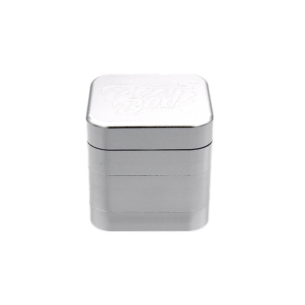 Best Buds The Cube Aluminium Grinder Silver 4 Parts (50mm)