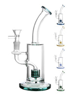 Straight Cilinder Glass Bong with Percolator 24 cm Assorted colours
