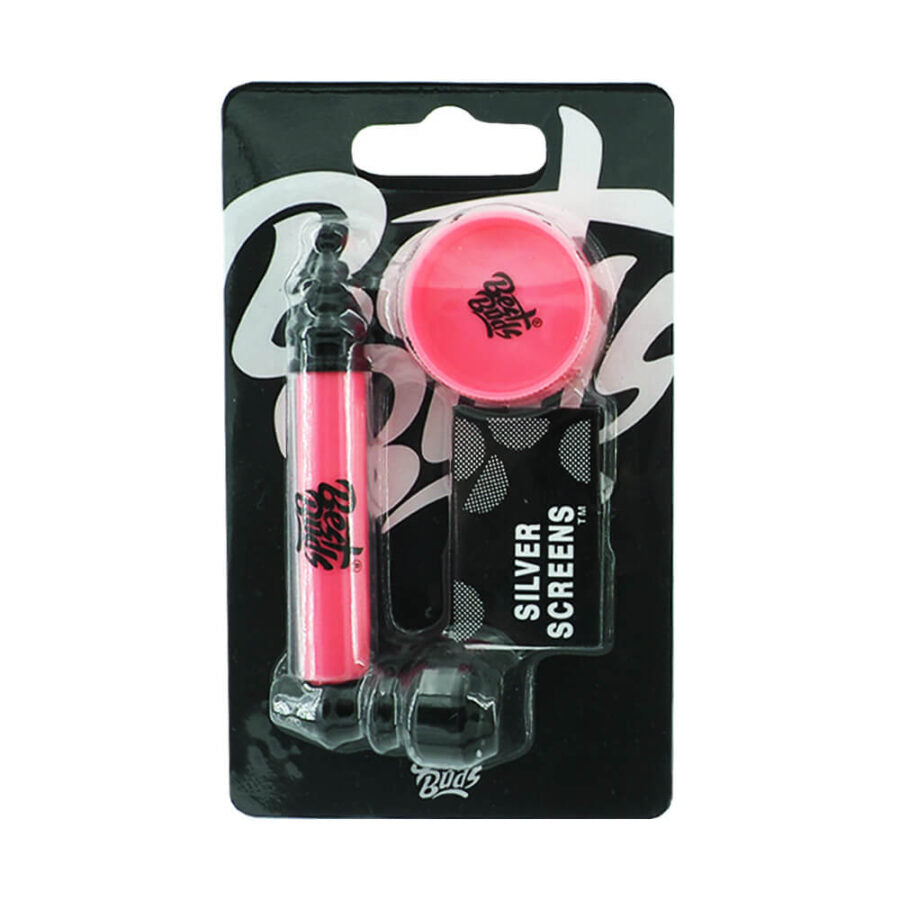 Best Buds Pipsy Metal Pipe + Mini Grinder Assorted Colors