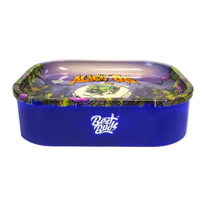 Best Buds Rolling Tray with Storage Box Alien OG