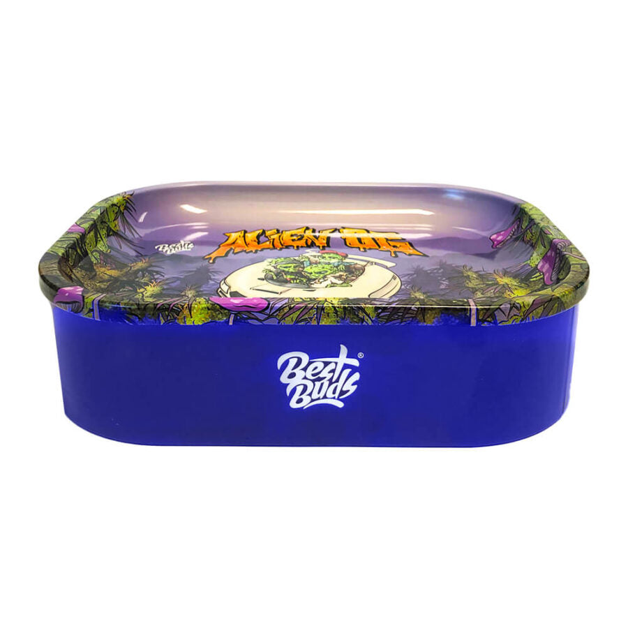 Best Buds Rolling Tray with Storage Box Sunset Sherbert