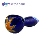 Blue Glass Pipe Glow in The Dark 12cm