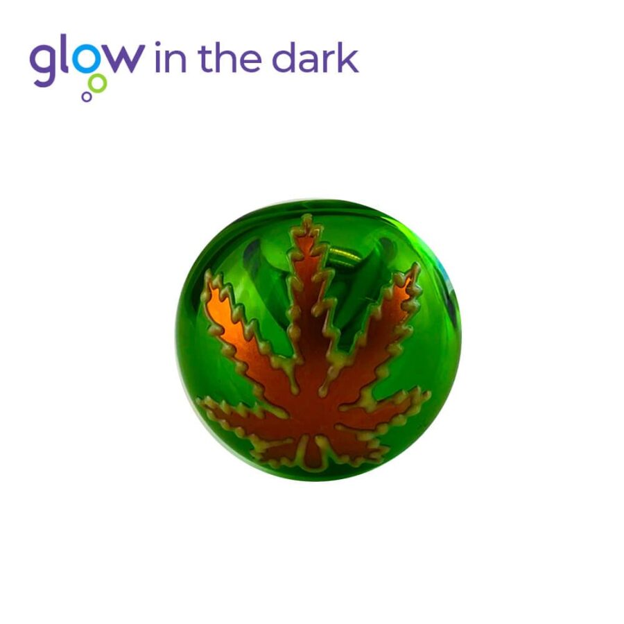 Green Glass Pipe Glow in The Dark 12cm