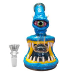 Monster Glass Clay Bong Blue 16 cm