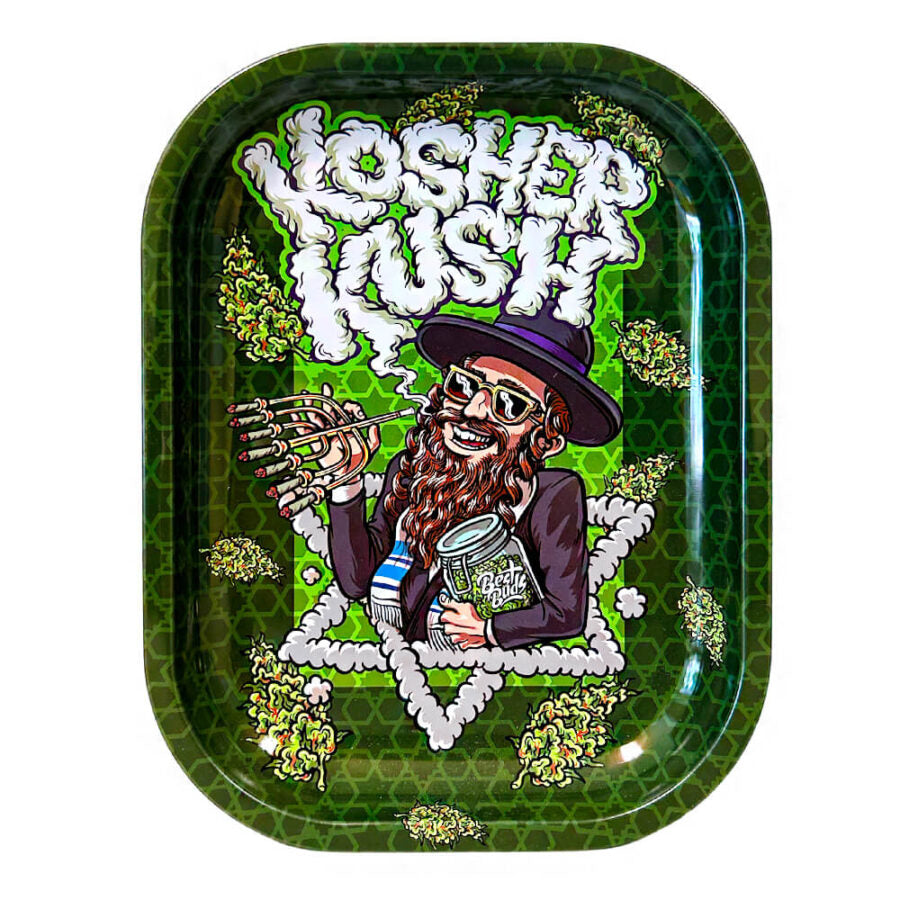 Best Buds Kosher Kush Rolling Tray Small 14x18cm