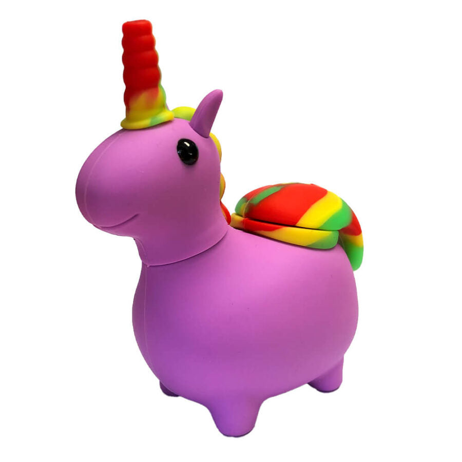 Purple Unicorn Silicone Pipe 12cm - Black Sheep