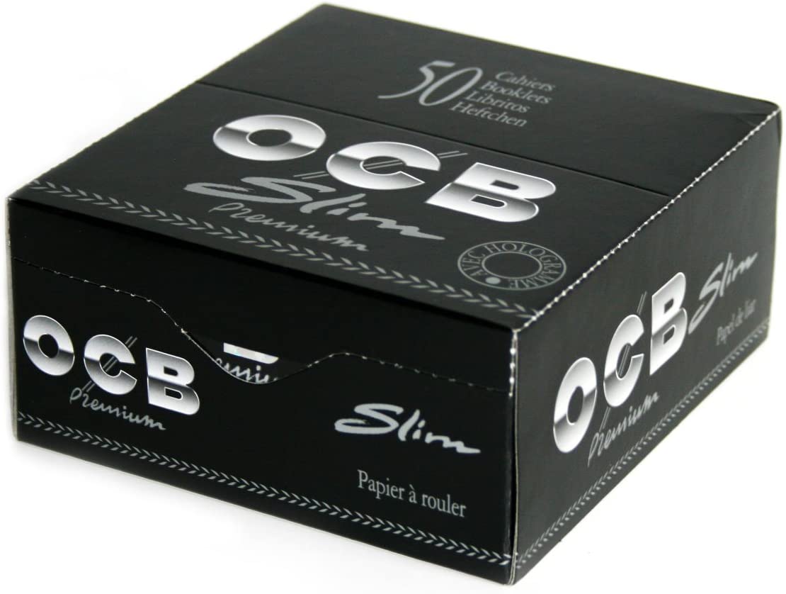 OCB Black Premium King Size Slim Rolling Papers + Tips (32pcs Box), 59,90 €