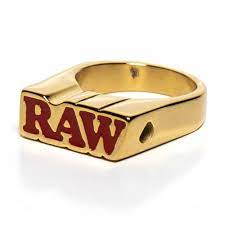 RAW 24 kt Gold Plated Smokers Ring