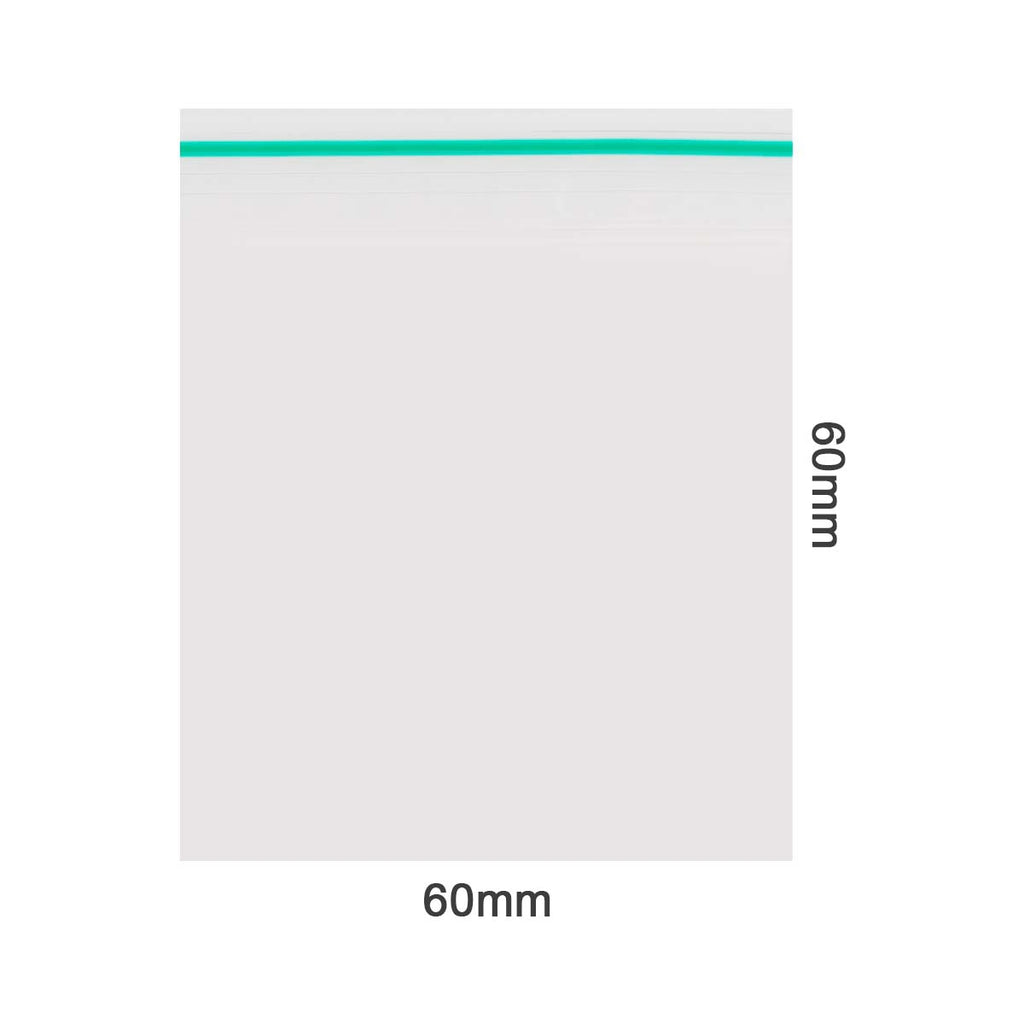 Zipper Bags 60mm x 60mm 50µ (MU) Green