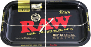 RAW Medium Metal Rolling Tray Black