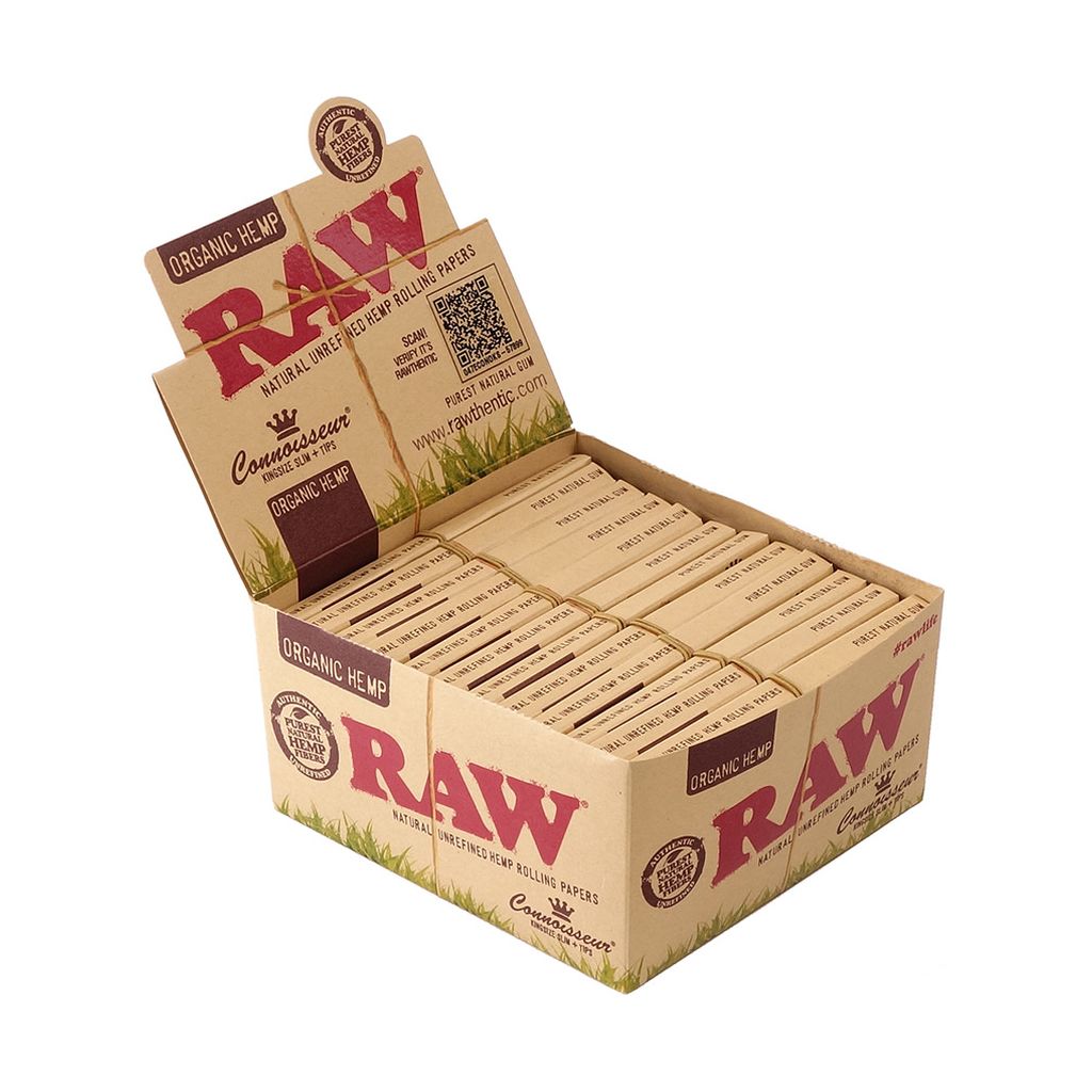 RAW Connoisseur Organic Hemp King-size Rolling Papers
