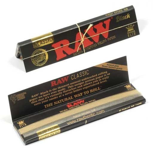 RAW Black Classic King-size Natural Unrefined Rolling Papers