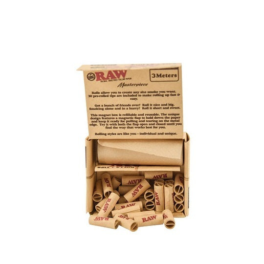 RAW 3 Meter Roll & 30 Pre-rolled Tips