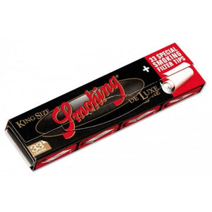 Smoking Deluxe kingsize slim rolling papers + Tips.