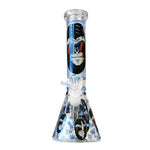 Glow in the Dark Blue Gorilla Triple Thick Glass Bong 25cm