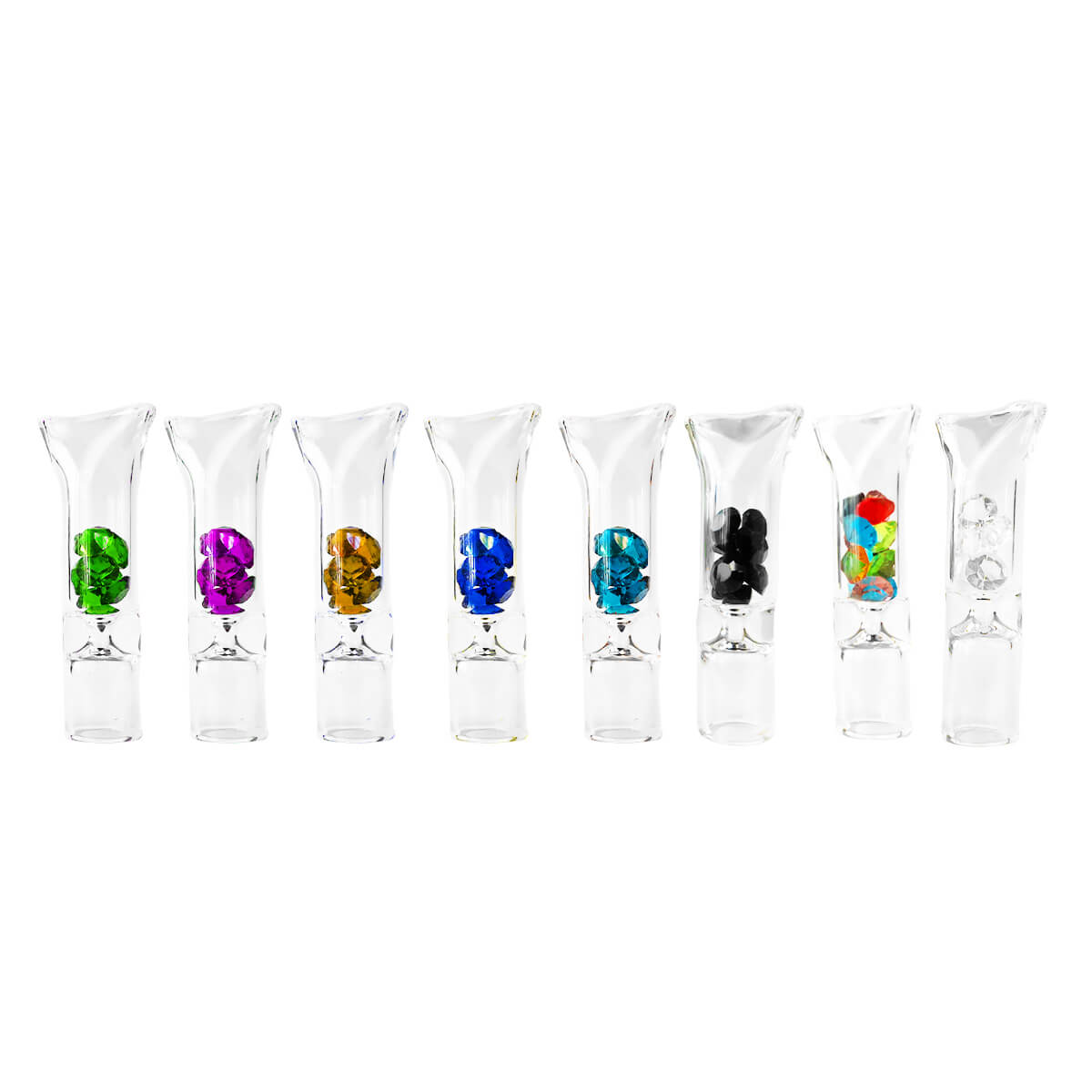 Best Buds Glass Filter Tips Triple Thick Glass With Crystals