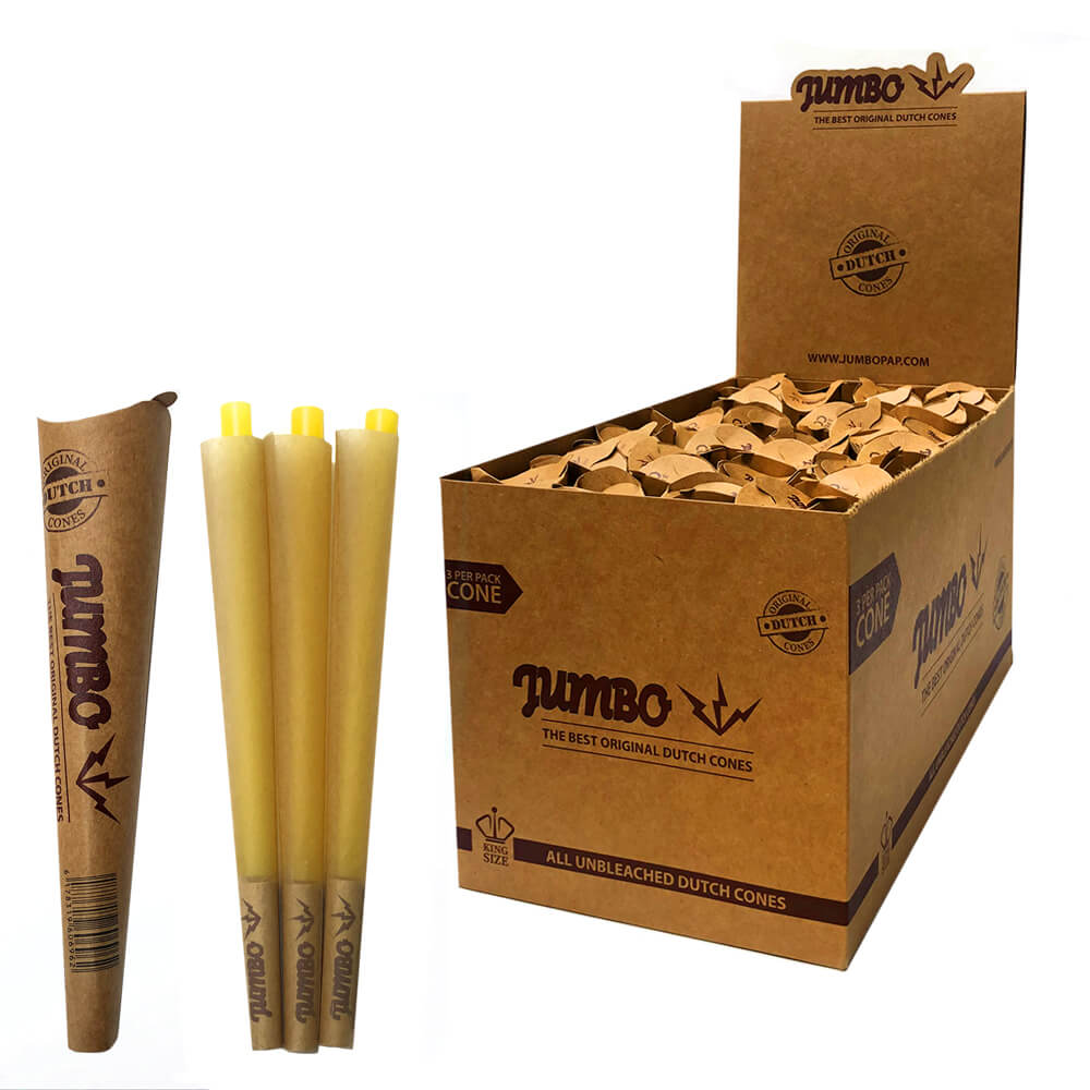 Jumbo Kingsize Cones Unbleached Pre-rolled 3-pack