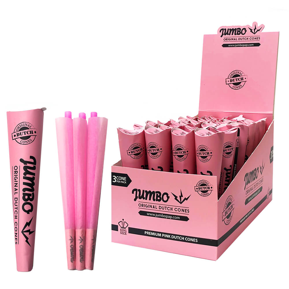 Pink Jumbo Kingsize Cones Pre-rolled 3-pack