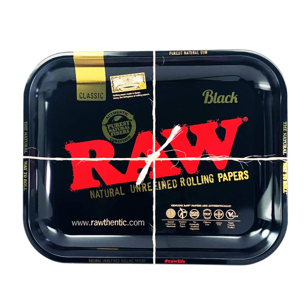 RAW Large Metal Rolling Tray Black